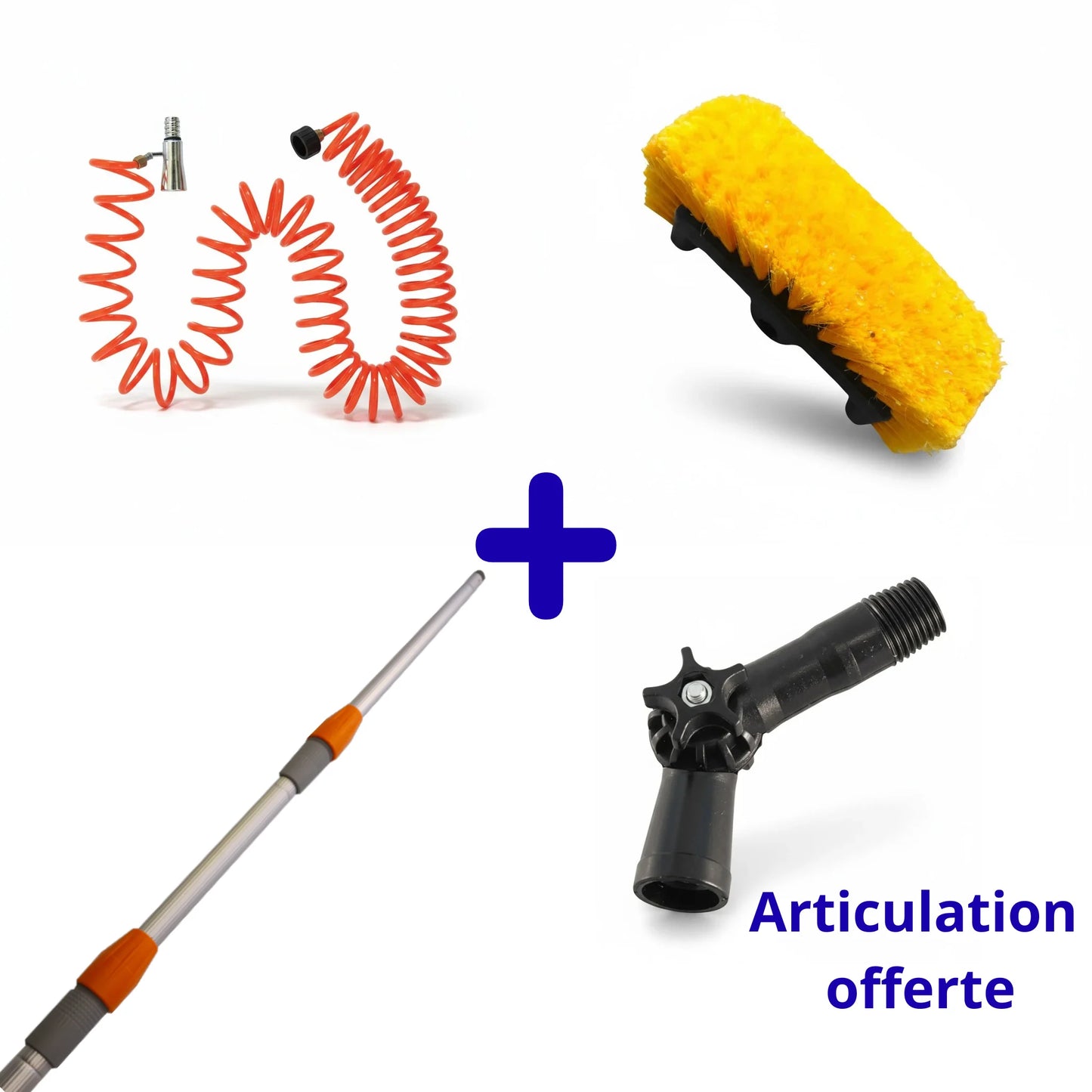 Kit de nettoyage télescopique professionnel panneaux solaires